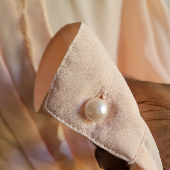 Vintage Karen Scott Blouse / Blush Pink / Size 10 - Picture 3 of 7